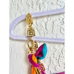 Gianni Versace Chain Link Mixed Print Draped Mini Dress Multi Women's 36 / US 2 Photo 4