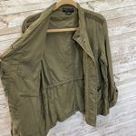 Sanctuary Social Standard Womens S Shirt Jacket Green Safari Tencel Army Shacket Photo 1