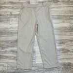 H&M Women Tan Chinos Relaxed Fit High Waist Straight Leg Size 10 Wide Waist Band Photo 3