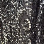Scala  Silk Black Sequin Beaded Dress Strapless Sweetheart Prom Formal Cocktail Photo 2