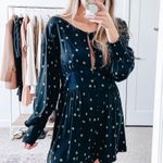 Free People Black Printed Long Sleeve Romper Photo 0