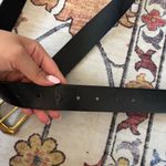 Universal Threads Universal Thread Black Sculpted Metal Buckle Belt Size XL Trendy Photo 6