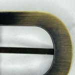 Gold Tone Enamel Orange Purple Black Inlay Simple Basic Belt Buckle Photo 6