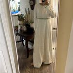 Handmade Winter wonderland ivory Long Sleeve Dress with Green beaded Accents Size undefined Photo 15