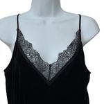 H&M  Black Velvet Jumper‎ Lace V-Neck Pockets Straight Leg Whimsigoth Sz 6 NWT Photo 1