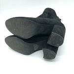 Therapy Womens Ankle Boots Block Heel Faux Suede Zipper Black Size 7 Photo 3