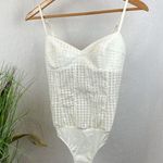 Amanda Uprichard White Sheer Panel Sleeveless Bodysuit S Photo 2