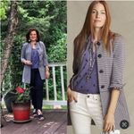 CAbi STRIPED KNIT NAVY WHITE GRAY CAREERWEAR JACKET BLAZER XS Photo 3