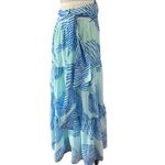Vineyard Vines Palm Fronds Print Maxi Skirt in Crystal Blue Size 6 Photo 2