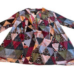 Ali Miles Printed Mesh 3/4 Sleeve Open Front Kimono Cardigan Size Petite‎ Large Photo 0