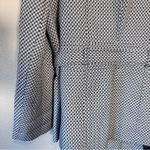 Levine Classic Black White Geometric Print Cropped Trench Coat Jacket Womens 18W Photo 4