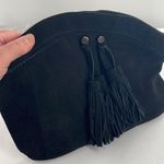 Mossimo suede boho fringe tassel Top zipper clutch Black Photo 6