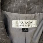 Tahari  Gray Pinstripe Blazer Size 10 Women Photo 6