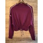 Nike women cropped pullover size M burgundy pullover sport yoga gym Photo 4