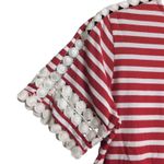 J.Crew Red White Striped Trim Short Sleeve Casual T Shirt Size 4 Photo 2