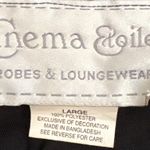 Vintage Cinema Esile Black Velvet Robe Lounge Wear Quilted Snake Print Collar Size L Photo 3