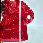 Soft Surroundings Red Velvet Enchanted Button Shirt Blouse PM Photo 10