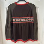 Womens Fair Isle Geometric Pattern Cardigan Sweater Chocolate Brown Sz M Size M Photo 1