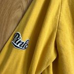 PINK - Victoria's Secret  Yellow Hoodie with Navy Accents, Large Photo 3
