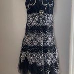 Floral Lace sequins Y2K Dress with Black and White Design Size undefined Photo 0