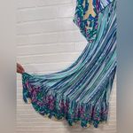 Lilly Pulitzer Alisha Midi Dress Shake Your Palm Palms Floral Caftan Dress Photo 8