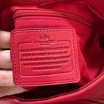 Coach Phoebe Red Pebbled Leather Shoulder Bag Purse Gold Hardware Photo 5