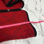 Dale of Norway wool floral cardigan red and black Sz M Size M Photo 2