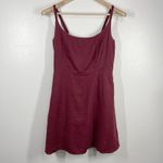 Old Navy  Cami Mini Dress Linen Blend Casual Summer‎ Dress Maroon Size Small Photo 2