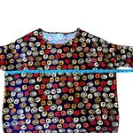 LuLaRoe NWT Oversized Top Brown Khaki Red Orange Navy Circle Patterned Size S Photo 4