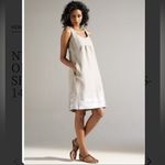 Eileen Fisher  Organic Linen Tank Dress with Sequined Hem. Size 14. Photo 2