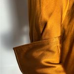 Elegant Long Sleeve Satin Dress in Warm Brown Size 10 Photo 3