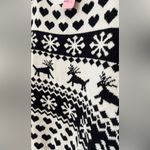 Fashion brand Black and White Heart and Reindeer Sweater size L Size L Photo 4