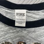 PINK - Victoria's Secret victoria secret Pink “ holla daze “ sequin Christmas t-shirt Heathers Grey large Photo 1