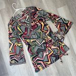 Emilio Pucci Tunic silk abstract geometric dress womens Gray (size 12) Photo 0