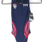 Tyr. Phoenix Suplice Destroyer Water Polo Suit One Piece Swimsuit Navy 34 US Photo 0