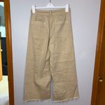 Maeve COLETTA HIGH-RISE CROP WIDE-LEG JEANS Anthropologie Raw Hem Pants Tan Photo 5