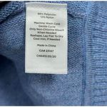 Talbots  Womens Light Blue Poncho Sweater‎ L Tie Neck Photo 4