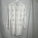 Blue Island  Sheer Long Sleeve Crochet Swimsuit Cover up L Photo 1