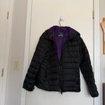 American Eagle  Outfitters Black and deep purple lining with hood jacket Photo 1