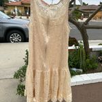 Isaac Mizrahi Cream V-neck Sleeveless Mini Dress Photo 2