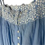 Free People Blue Embroidered Cottagecore Maxi Dress Size XS Photo 4