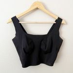SKIMS  | Square Scoop Longline Long Bralette Bra Seamless Onyx Black | Size 2X Photo 2