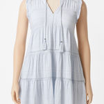 Tantrums Boho Dress Women's L Light Blue Cotton Lace‎ Trim Summer Festival Size L Photo 0