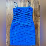 KM Collections by Milla Bell Cocktail Dress 12 Blue Photo 7