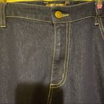 Miss Tina By Tina Knowles Women’s Jeans Size 18 Dark Denim Gold Stitching Blue Photo 5