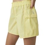 Free People FP Movement In The Wild Shorts butter Yellow pockets workout elastic Size M Photo 0