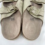 Birkenstock Arizona Sandal Washed Metallic Cream Gold Crackle Neutral Size EU 41 Photo 4