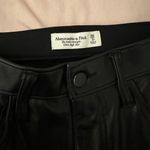 abercrombie leather ankle straight leg ultra high rise pants Size 2P Photo 3