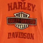 Harley Davidson Orange Sturgis South Dakota Logo V Neck Short Sleeve Graphic Tee Photo 3