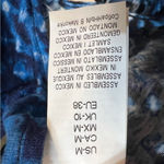 Lucky Brand LK7TF37 Blue Halter Romper Boho Geometric Print Tassel Tie Medium Photo 9